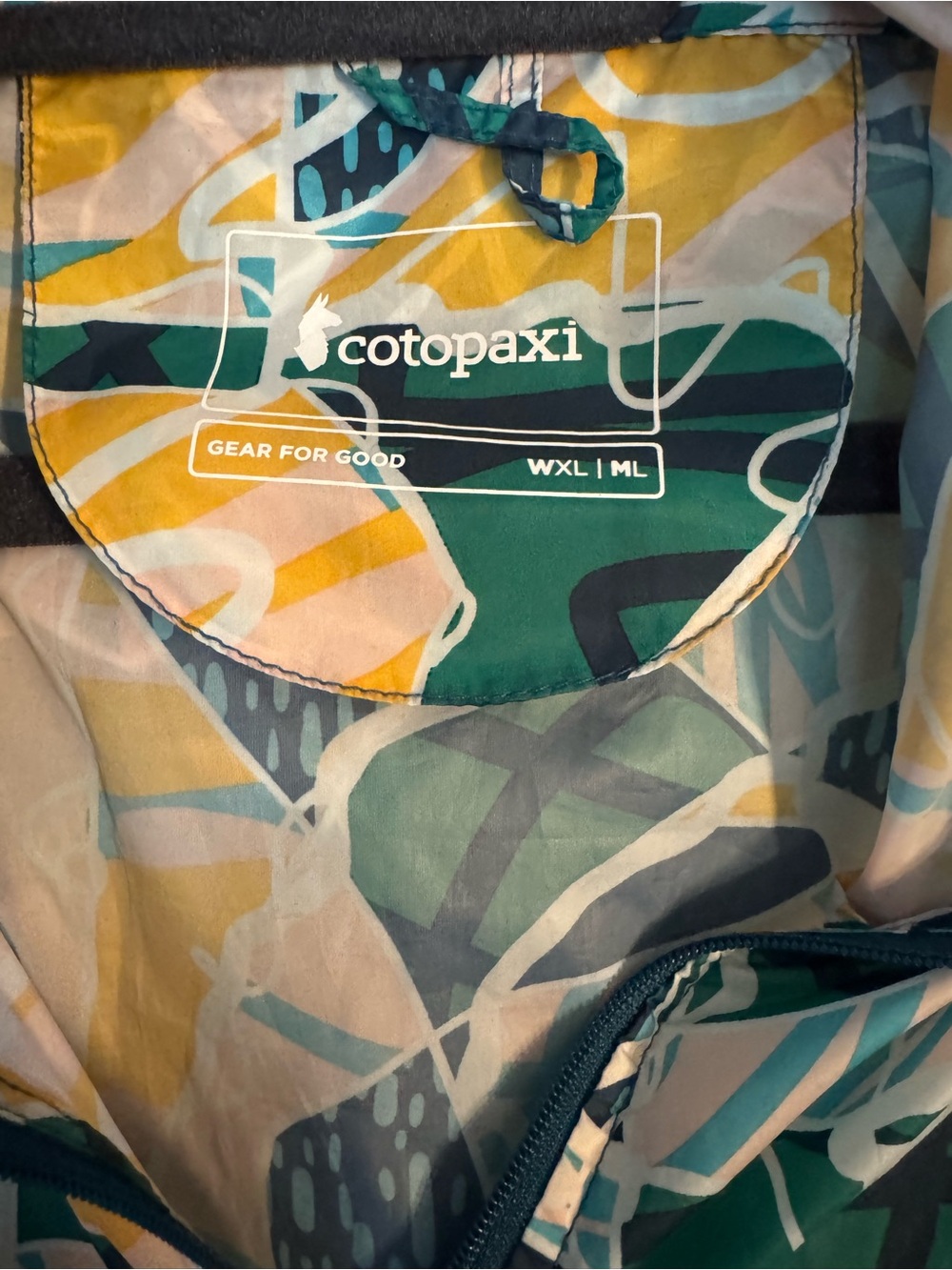 Cotopaxi Teca Half-Zip Windbreaker Jacket Abstract Print Men’s L Like New - Picture 5 of 8